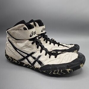 Asics Aggressor 2 White/Black Rare Wrestling Shoes Size 14